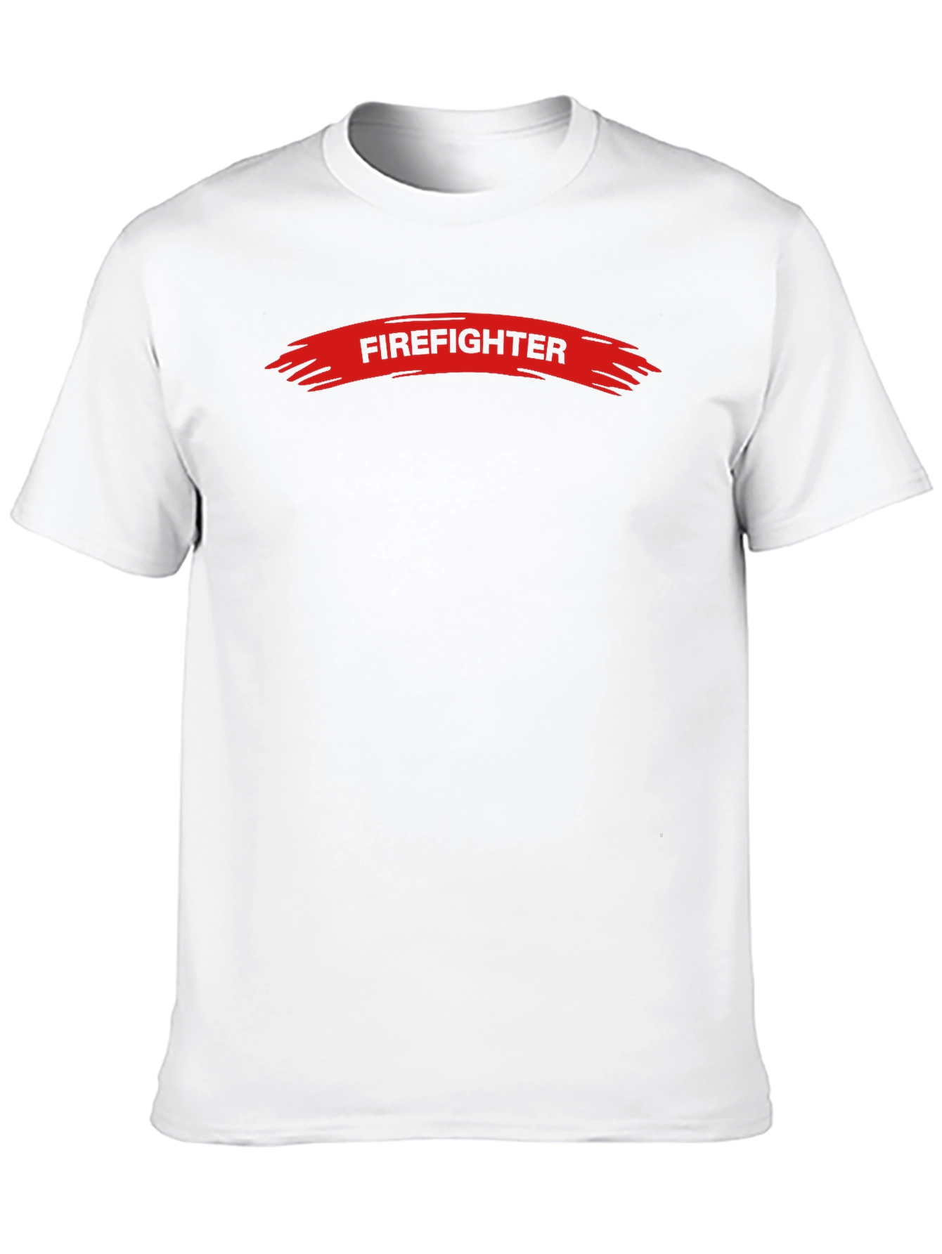 Firefighter Graphic Tee - Black Crew Neck T-Shirt