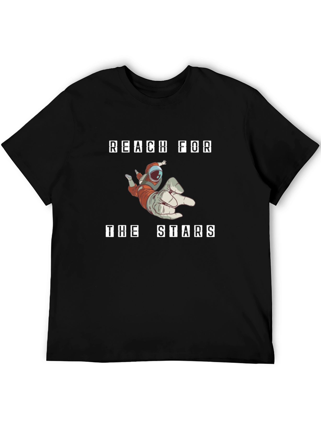Reach For The Stars Astronaut T-Shirt - Black
