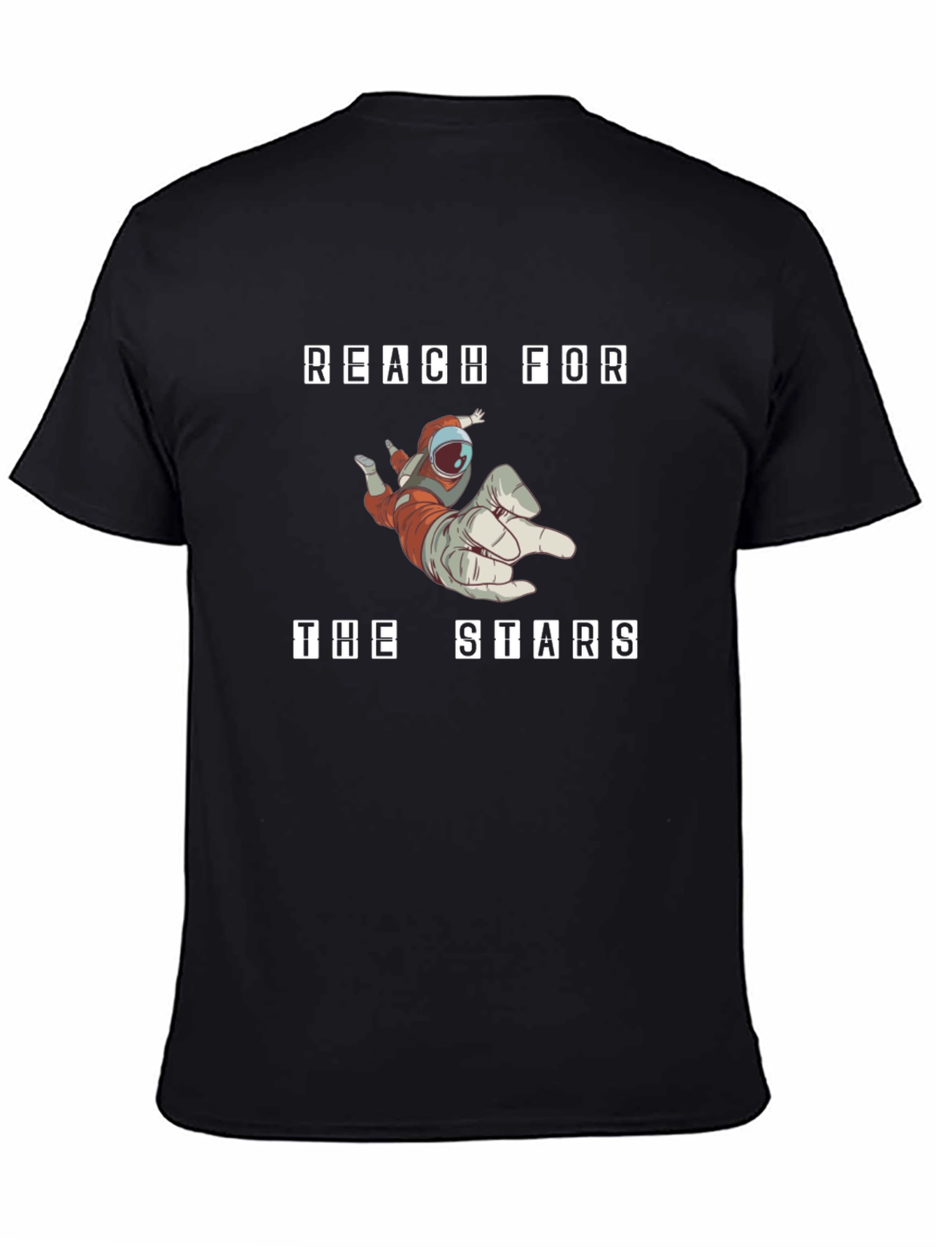 Reach For The Stars Astronaut T-Shirt - Black