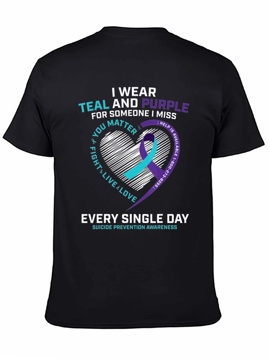 Teal & Purple Suicide Prevention Awareness T-Shirt
