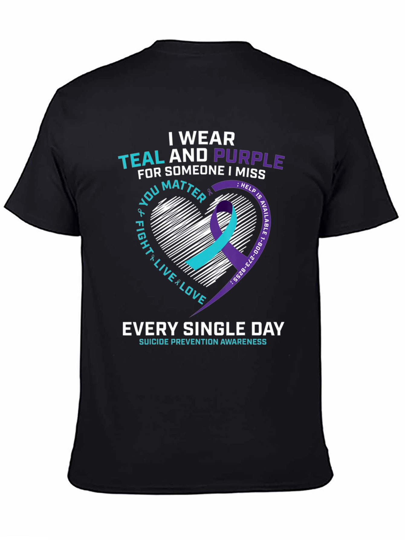 Teal & Purple Suicide Prevention Awareness T-Shirt