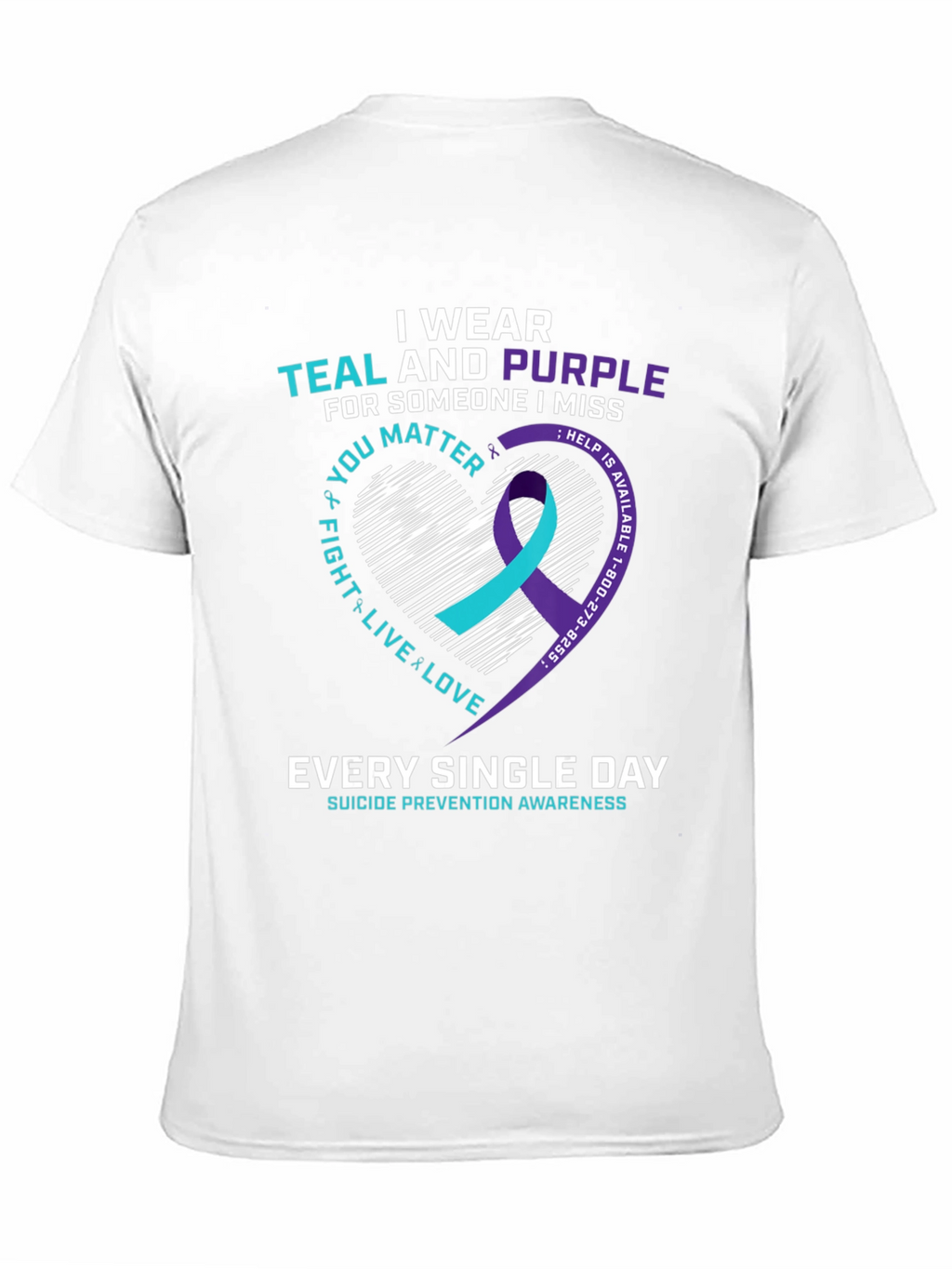 Teal & Purple Suicide Prevention Awareness T-Shirt