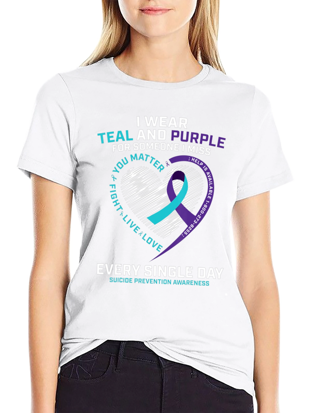 Teal & Purple Suicide Prevention Awareness T-Shirt