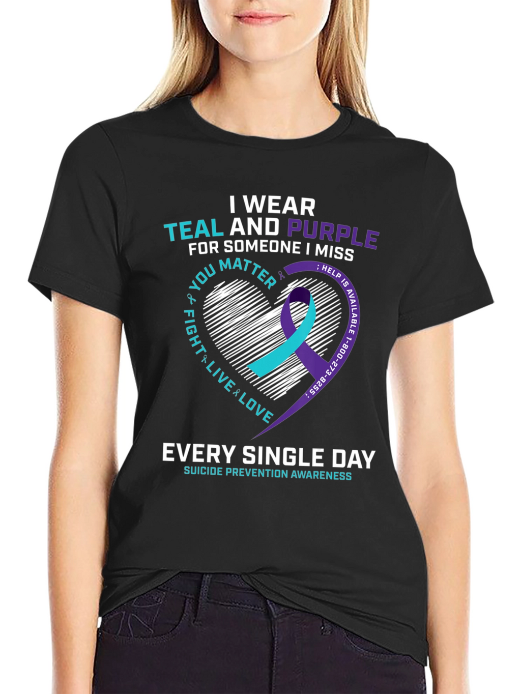 Teal & Purple Suicide Prevention Awareness T-Shirt