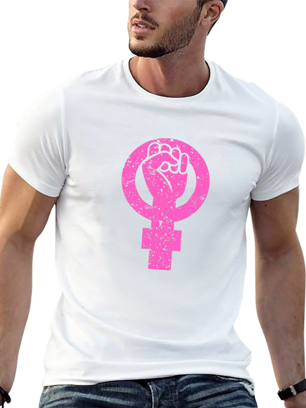 Feminist Fist Symbol T-Shirt - Black