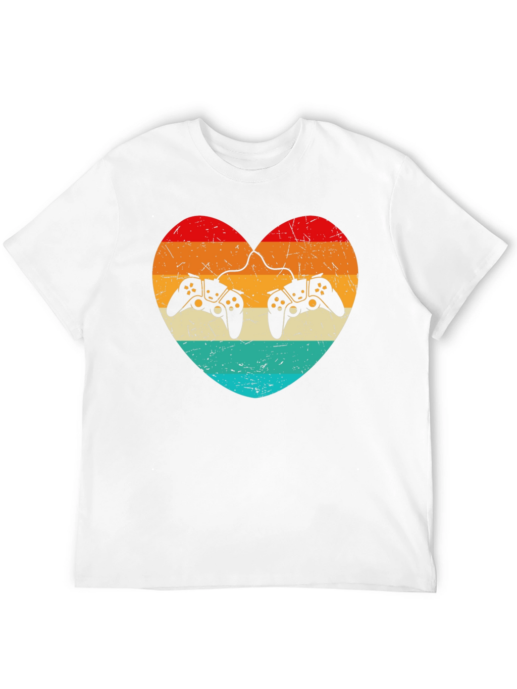 Retro Gaming Heart T-Shirt - Gamer Love Tee