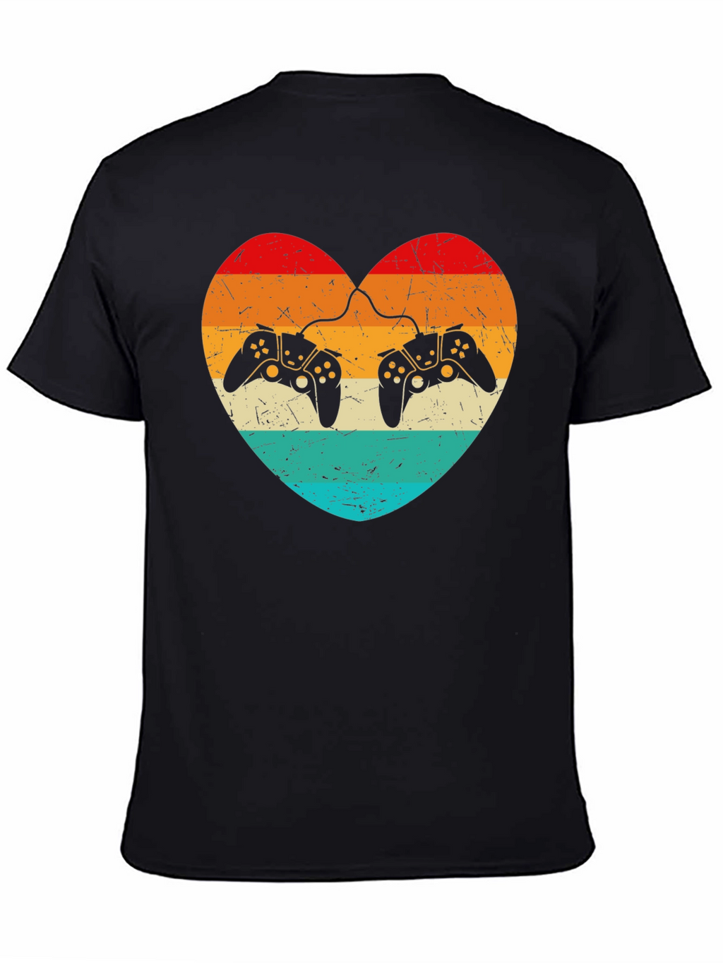 Retro Gaming Heart T-Shirt - Gamer Love Tee