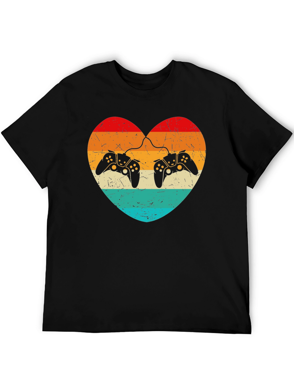 Retro Gaming Heart T-Shirt - Gamer Love Tee