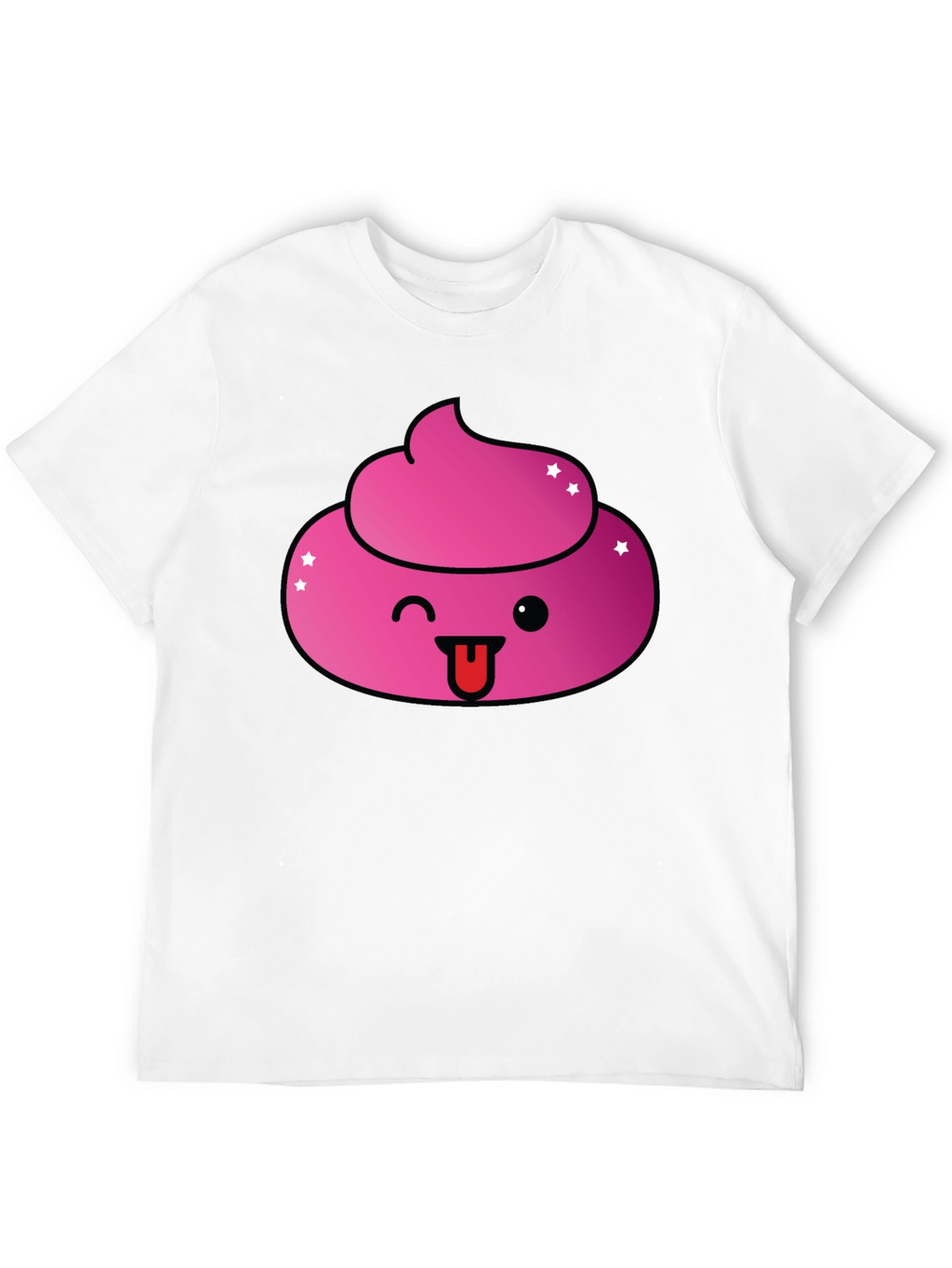 Pink Poop Emoji Graphic T-Shirt - Fun & Stylish!