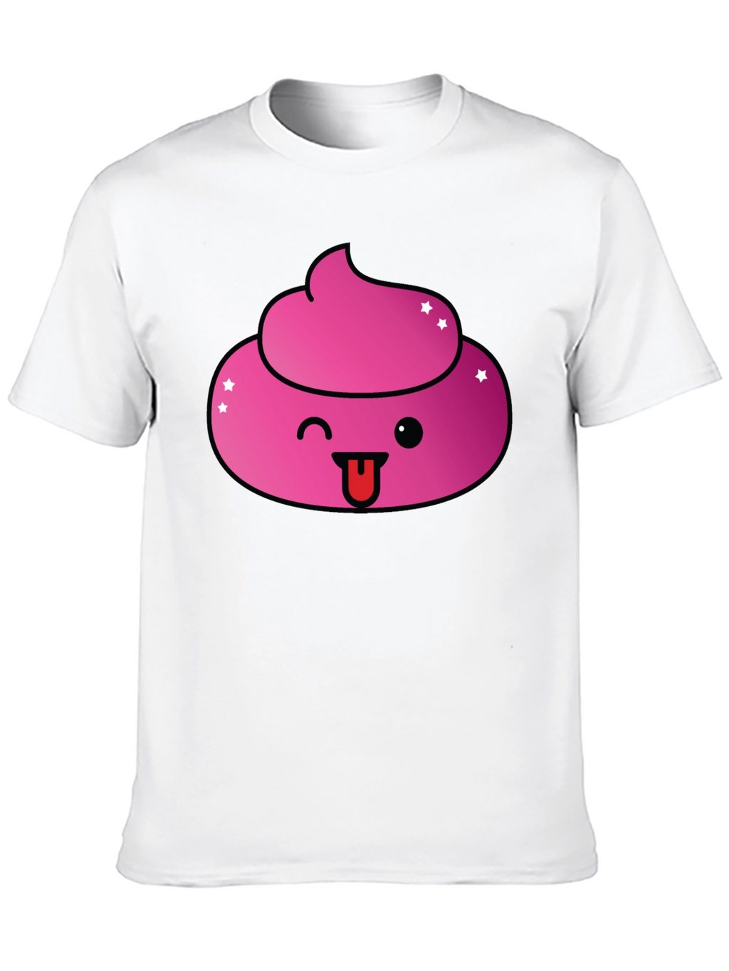 Pink Poop Emoji Graphic T-Shirt - Fun & Stylish!