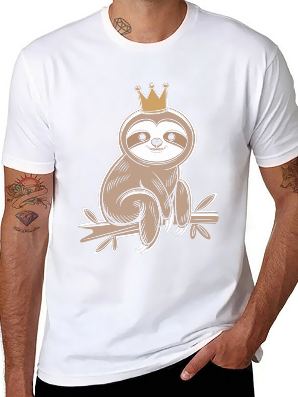 Sloth King T-Shirt - Funny Animal Tee