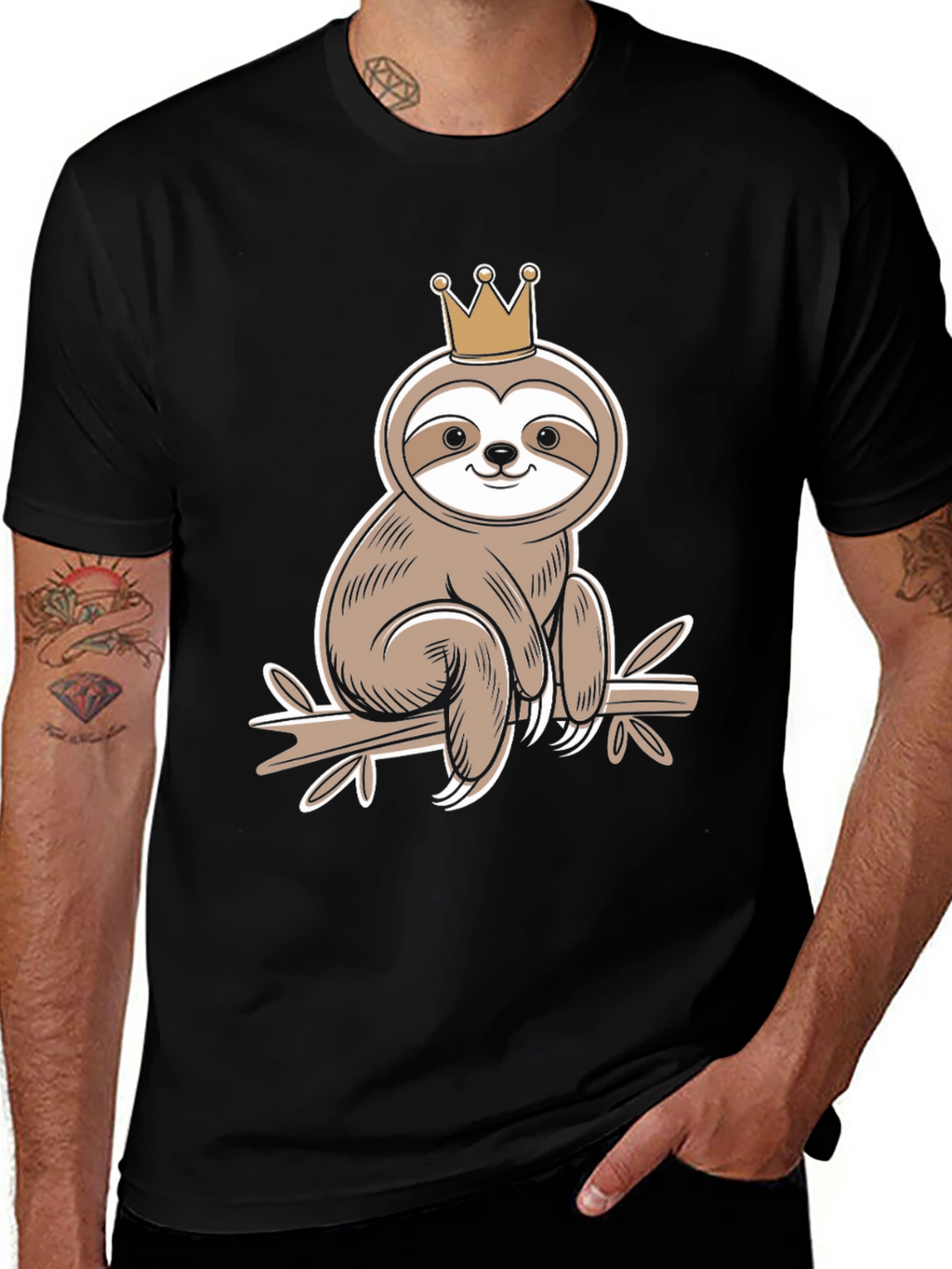 Sloth King T-Shirt - Funny Animal Tee