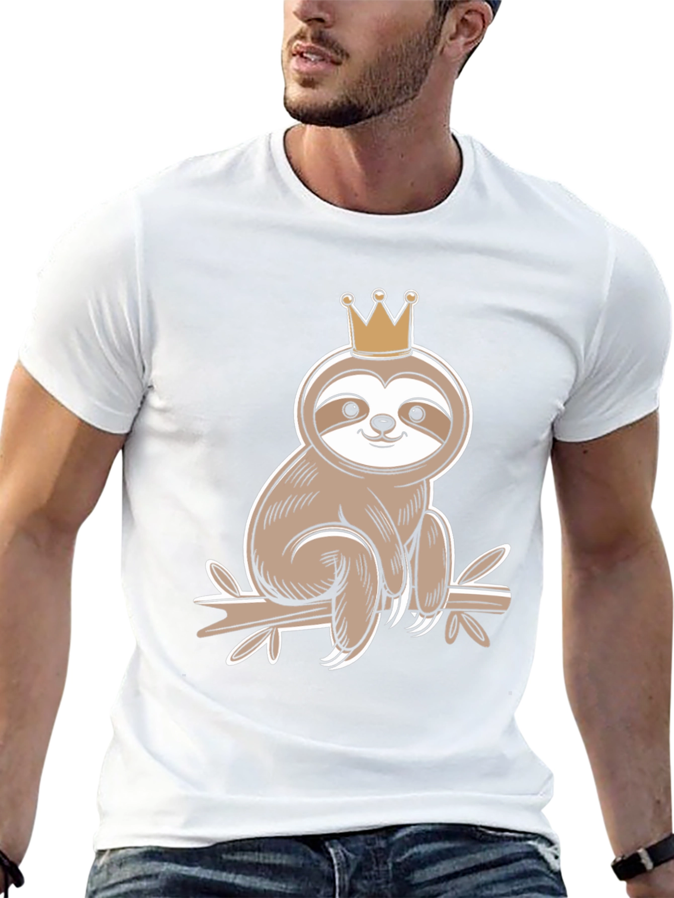Sloth King T-Shirt - Funny Animal Tee