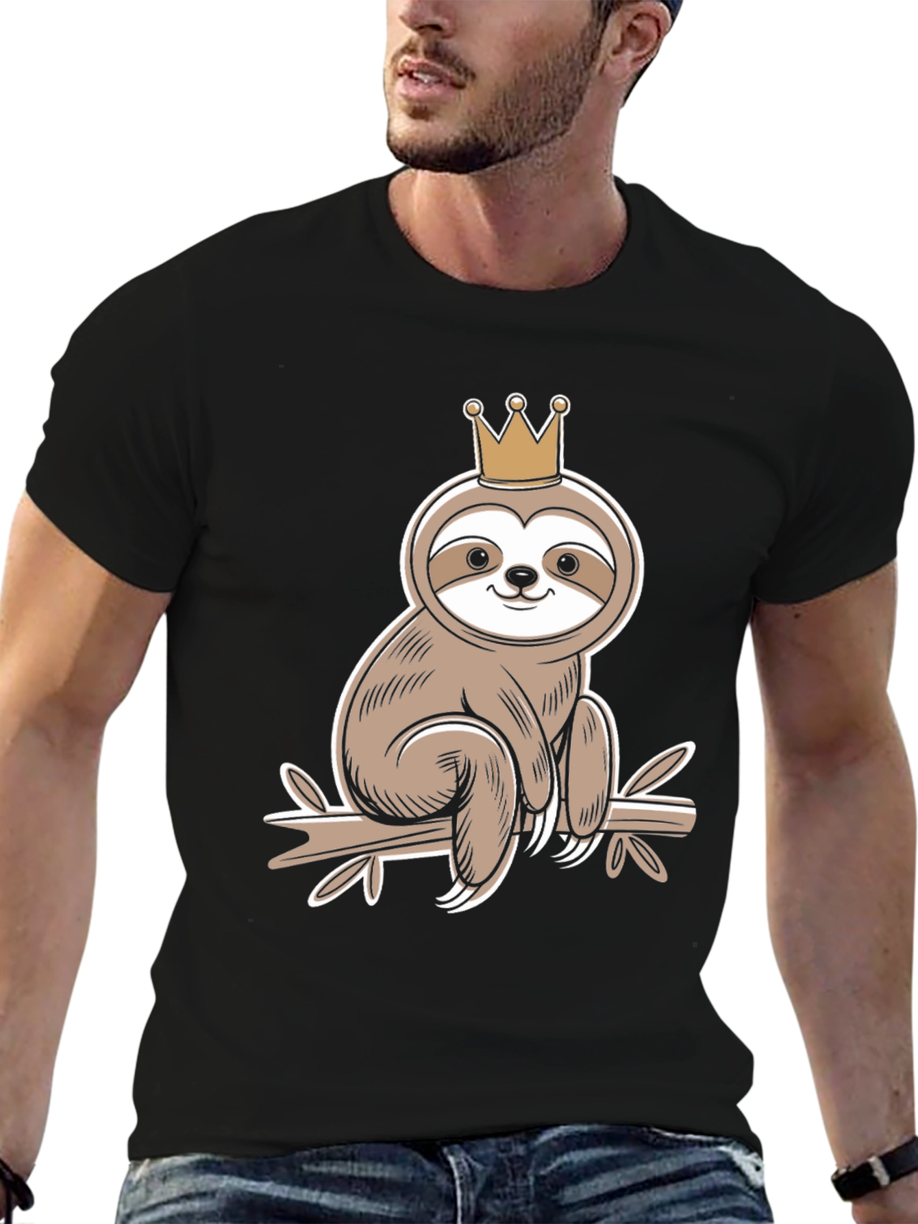 Sloth King T-Shirt - Funny Animal Tee