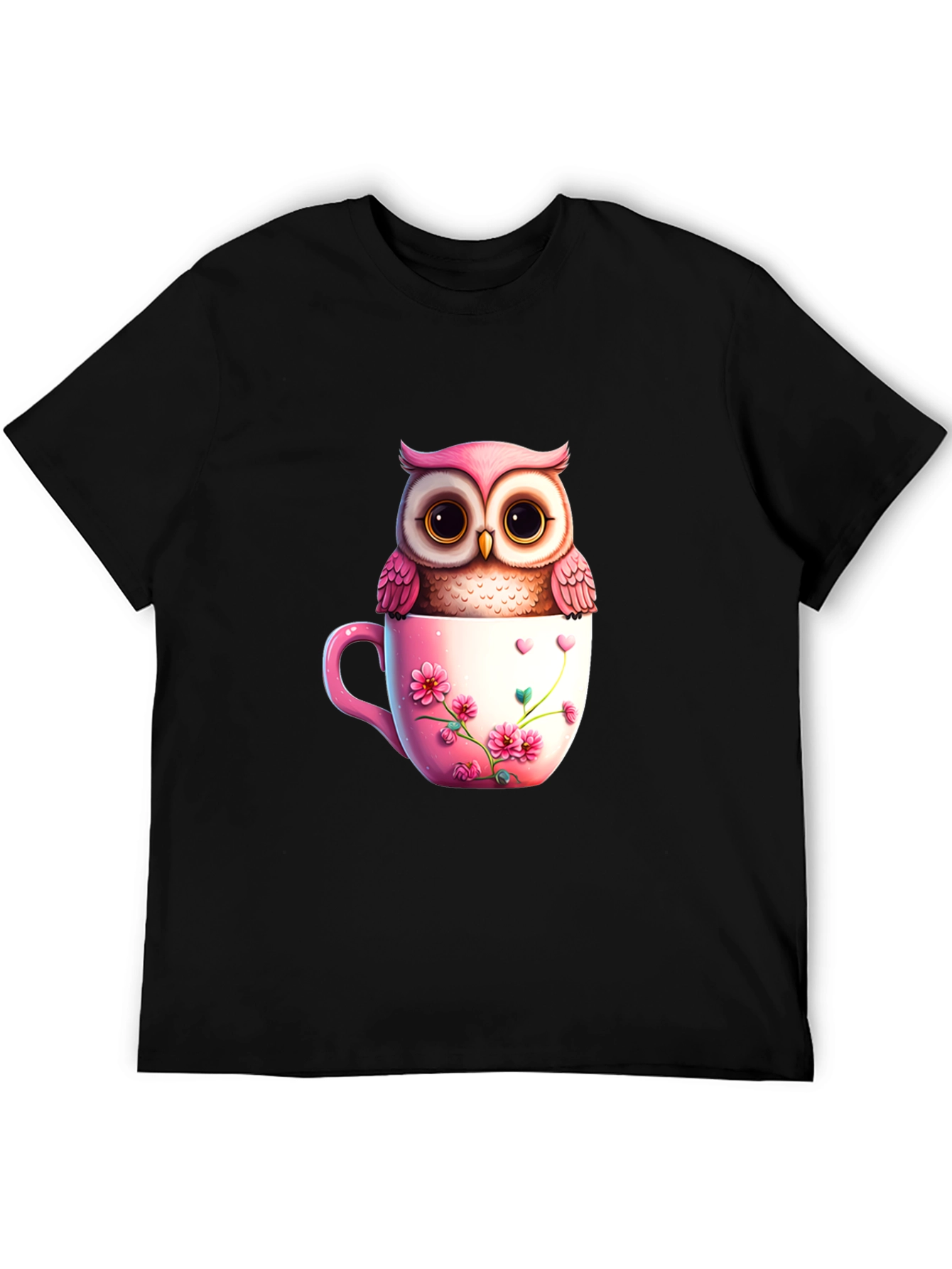 Cute Owl in Teacup T-Shirt