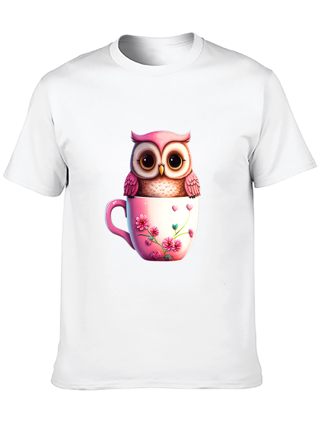 Cute Owl in Teacup T-Shirt