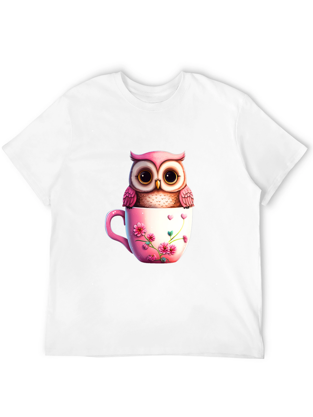 Cute Owl in Teacup T-Shirt