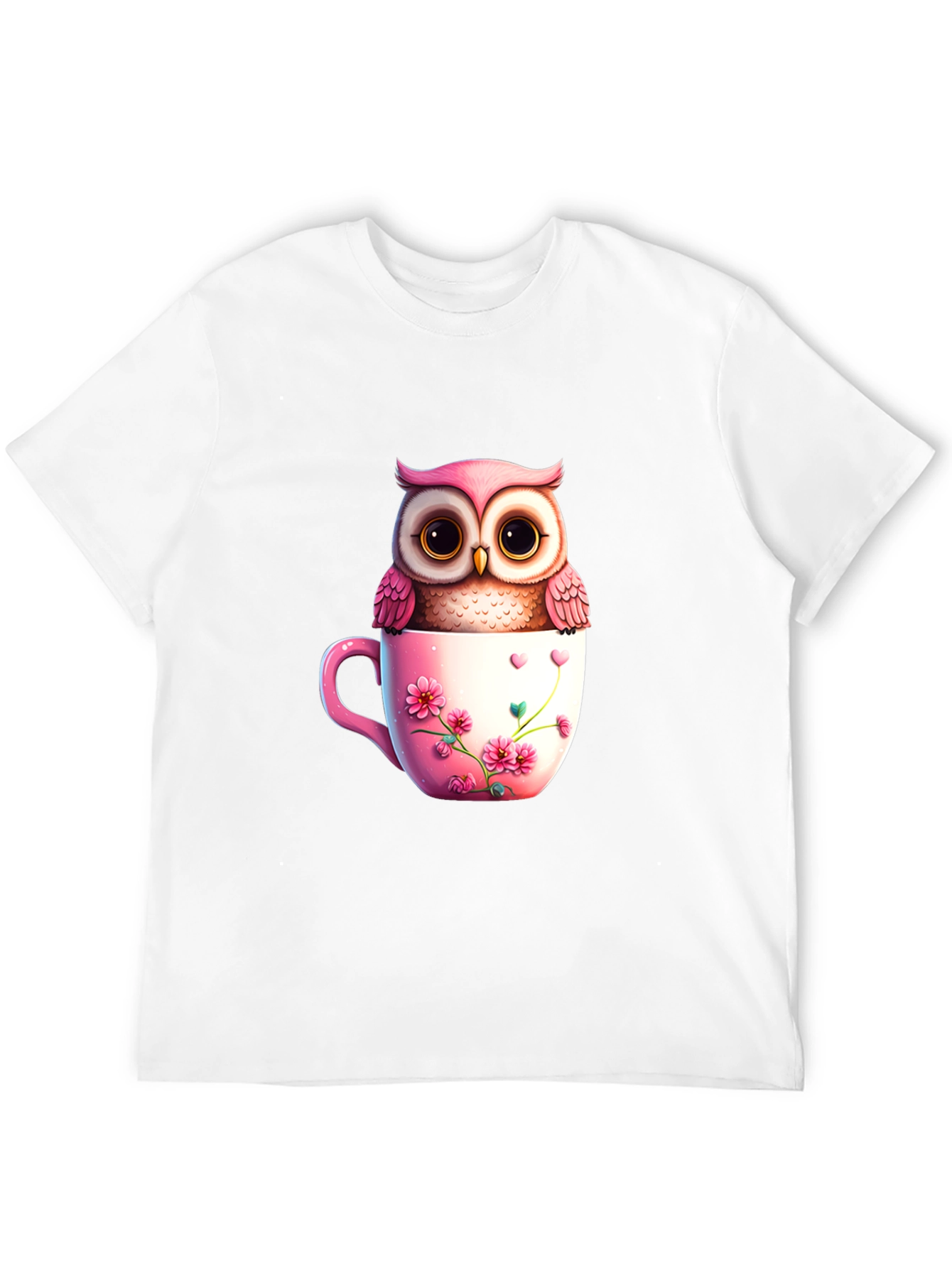 Cute Owl in Teacup T-Shirt