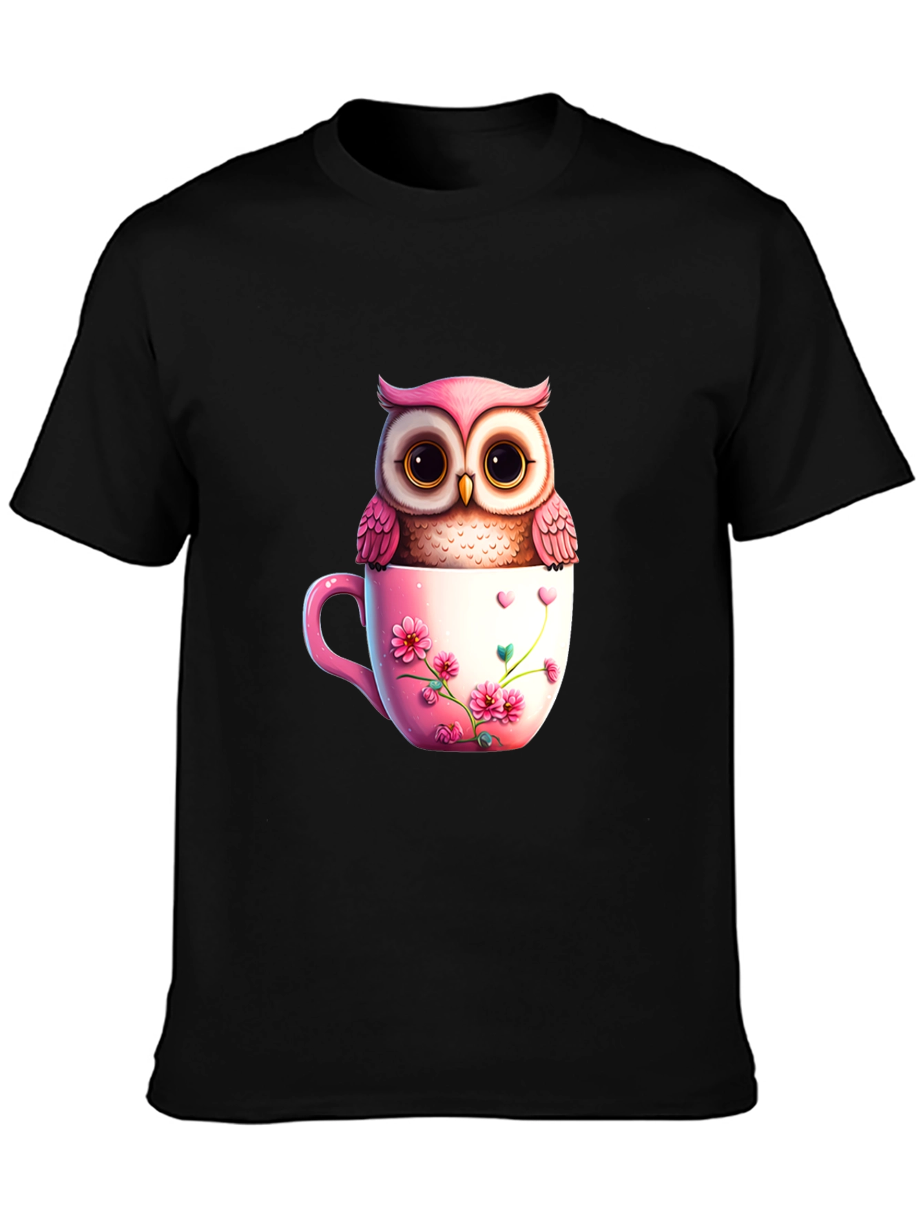Cute Owl in Teacup T-Shirt