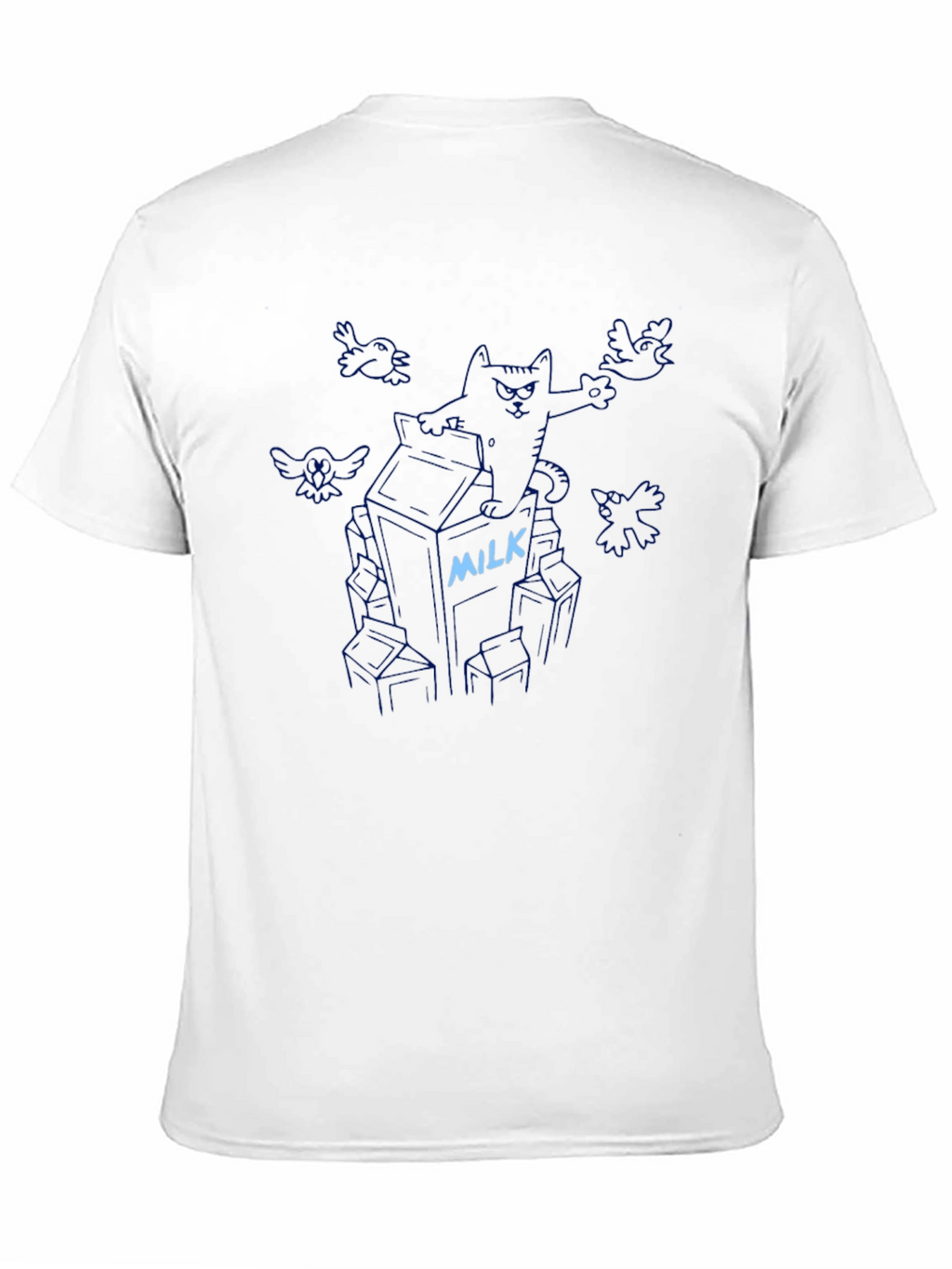 Milk Carton Cat T-Shirt - Funny Graphic Tee