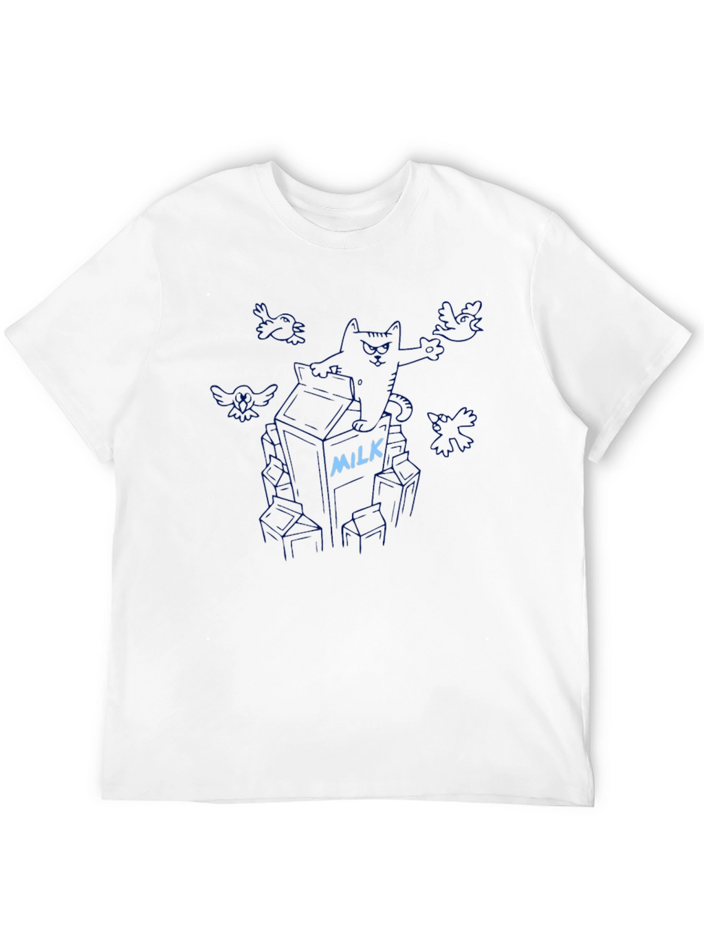 Milk Carton Cat T-Shirt - Funny Graphic Tee
