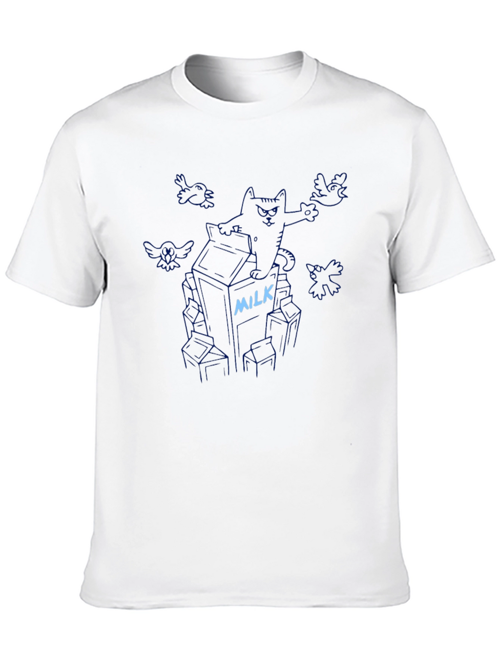 Milk Carton Cat T-Shirt - Funny Graphic Tee