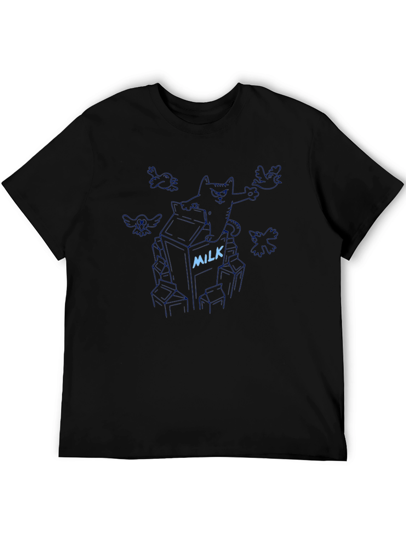 Milk Carton Cat T-Shirt - Funny Graphic Tee
