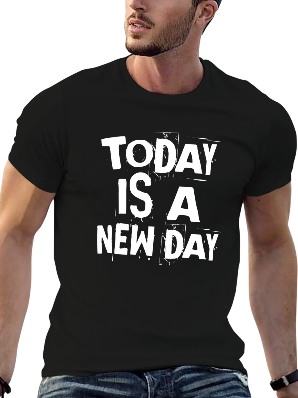 Today is a New Day Black Graphic Tee