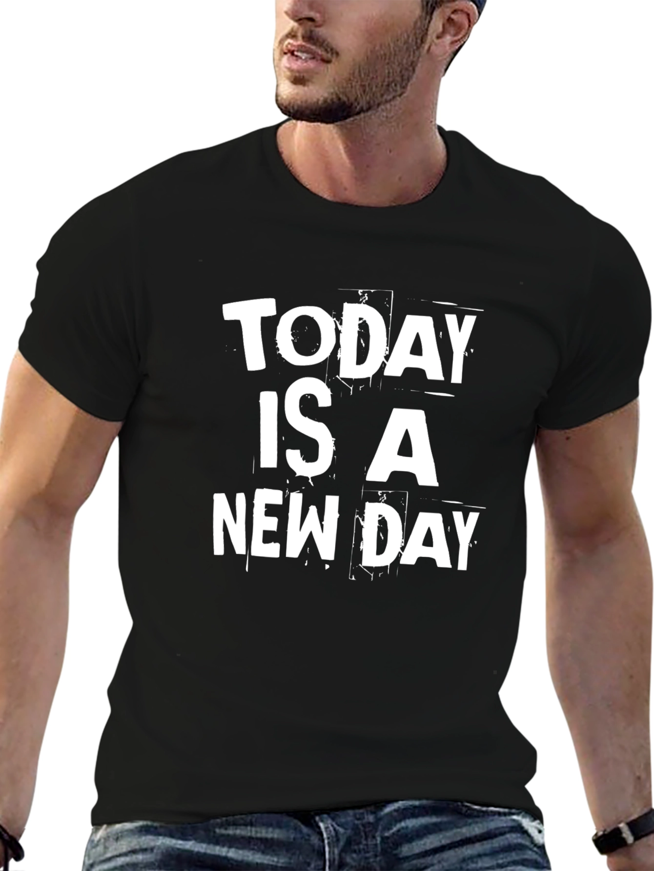 Today is a New Day Black Graphic Tee