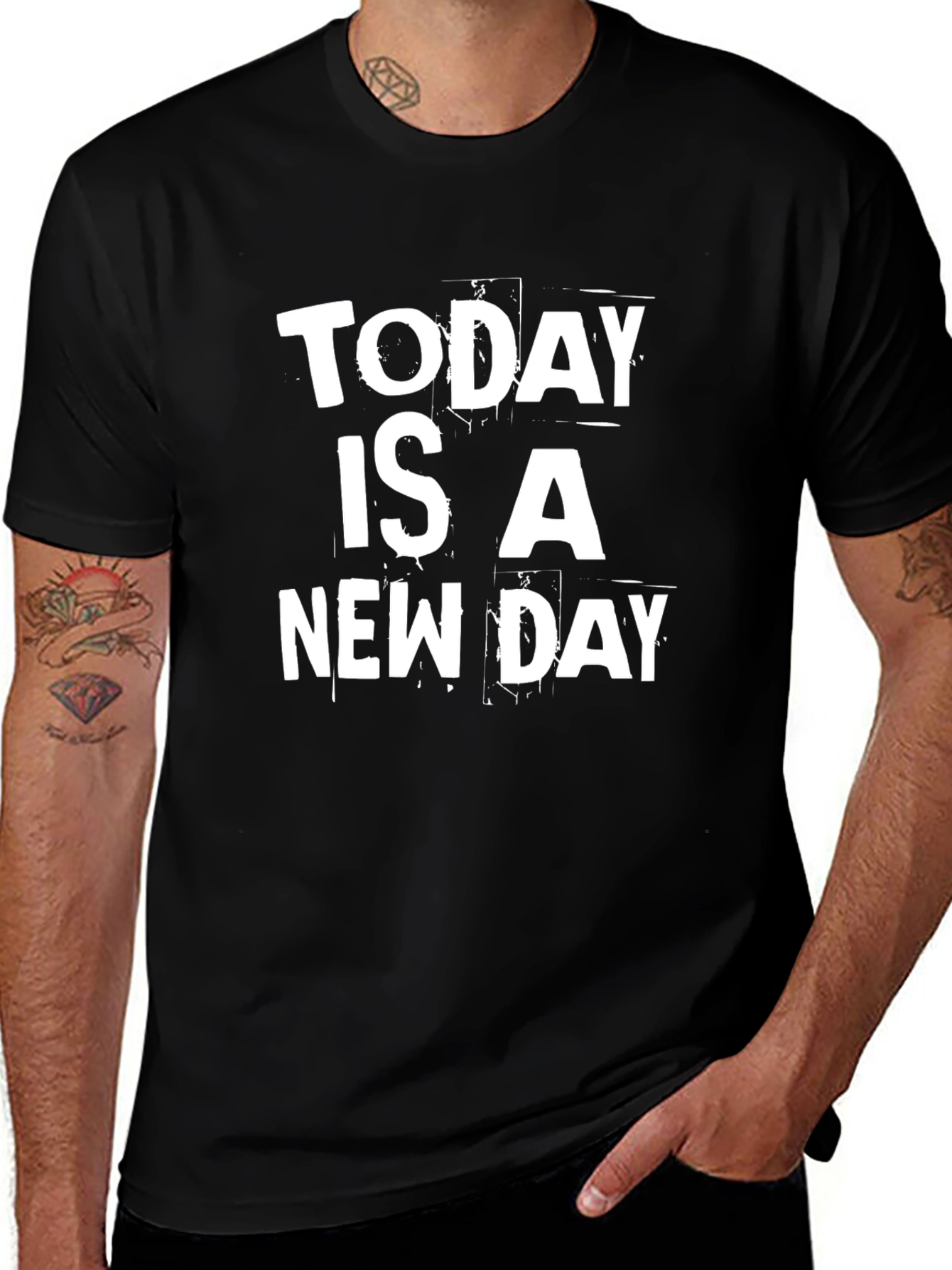 Today is a New Day Black Graphic Tee