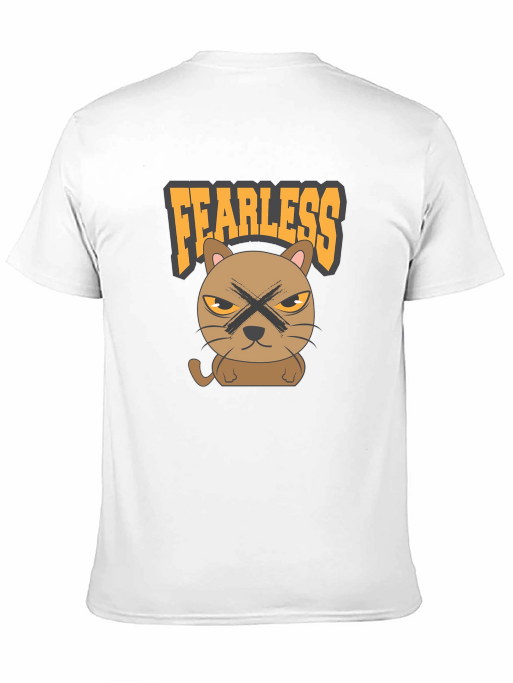 Fearless Cat Graphic T-Shirt - Mens Casual Tee