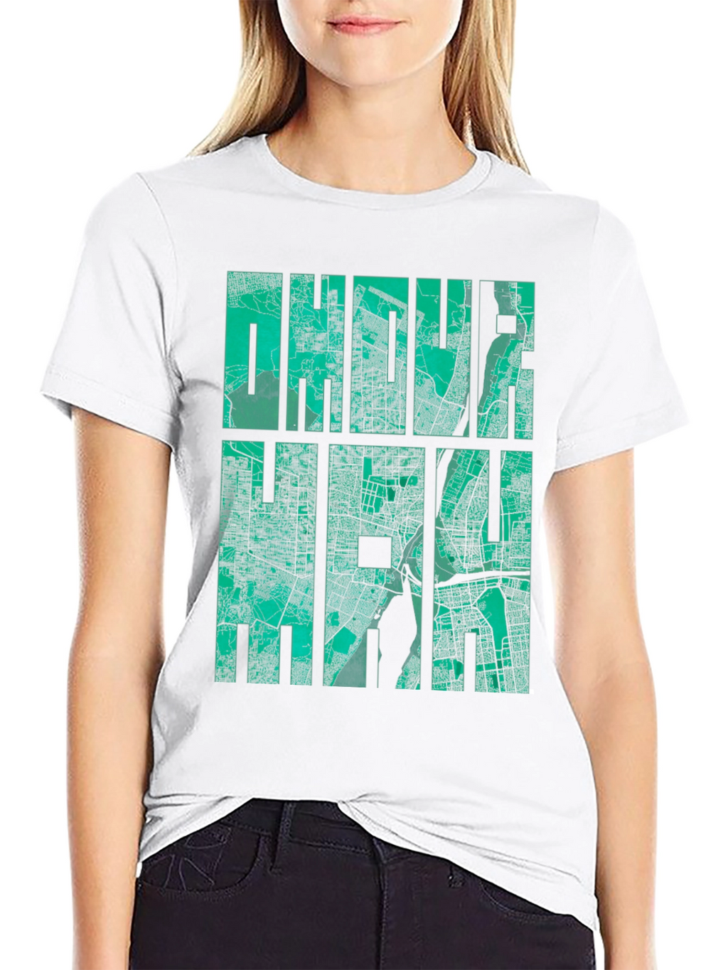 Dhaka Map Graphic Tee - Mens Black T-Shirt