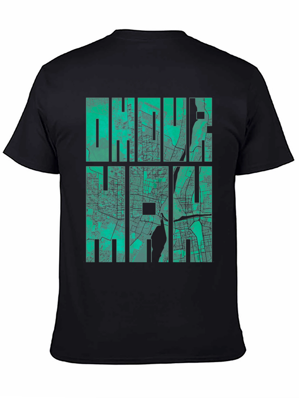 Dhaka Map Graphic Tee - Mens Black T-Shirt