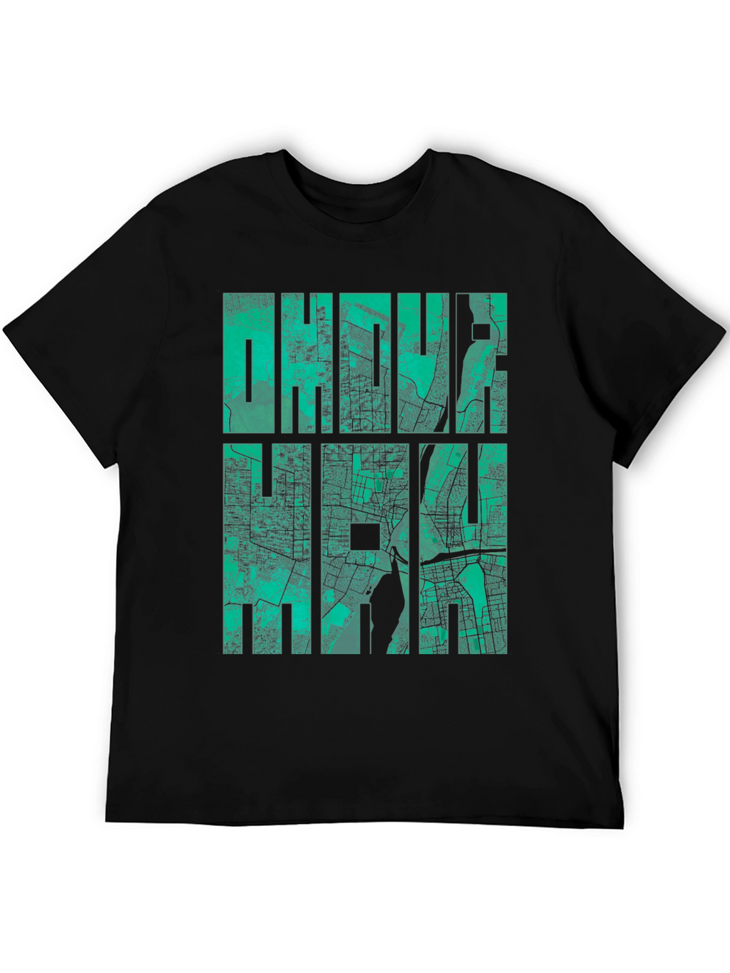 Dhaka Map Graphic Tee - Mens Black T-Shirt