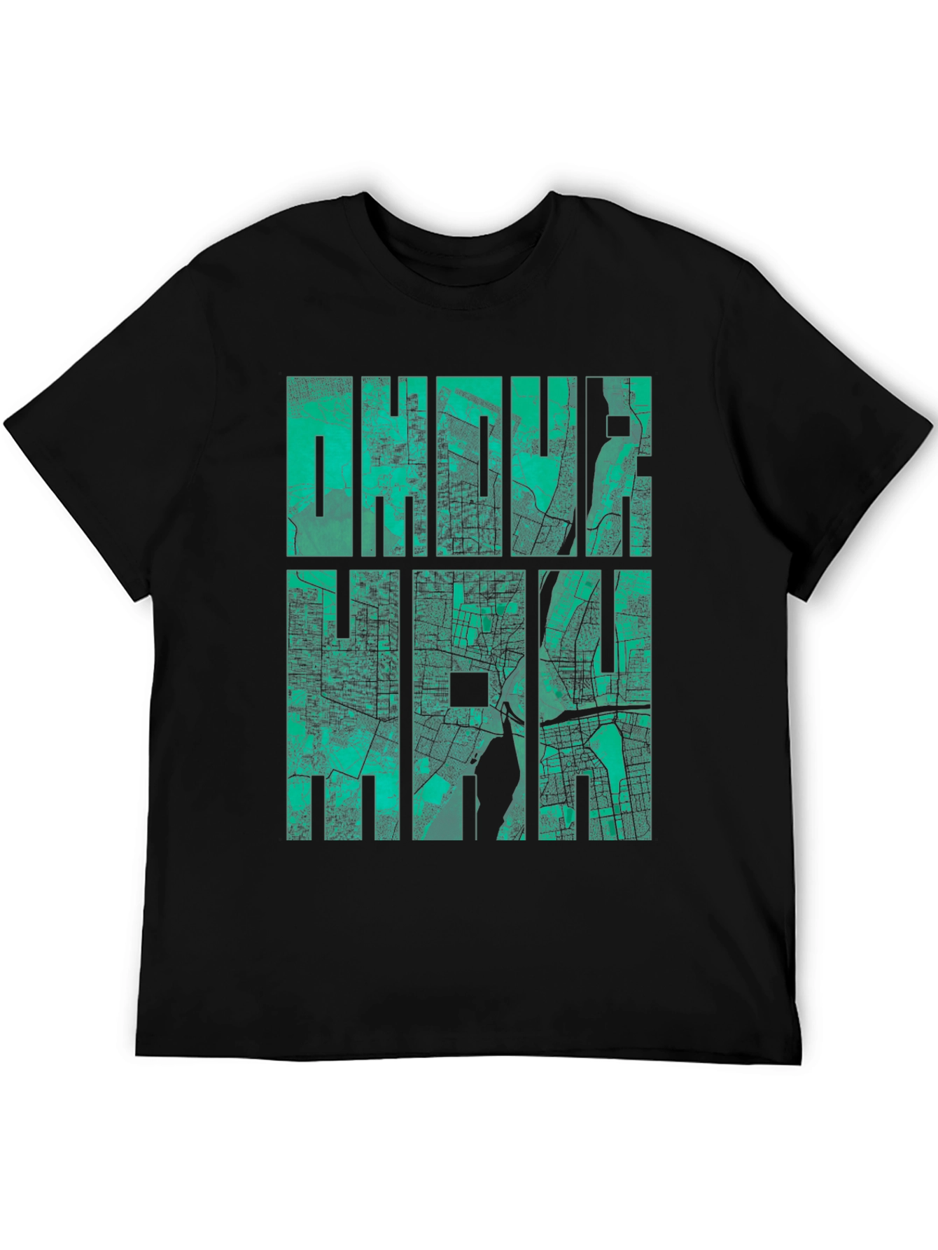 Dhaka Map Graphic Tee - Mens Black T-Shirt
