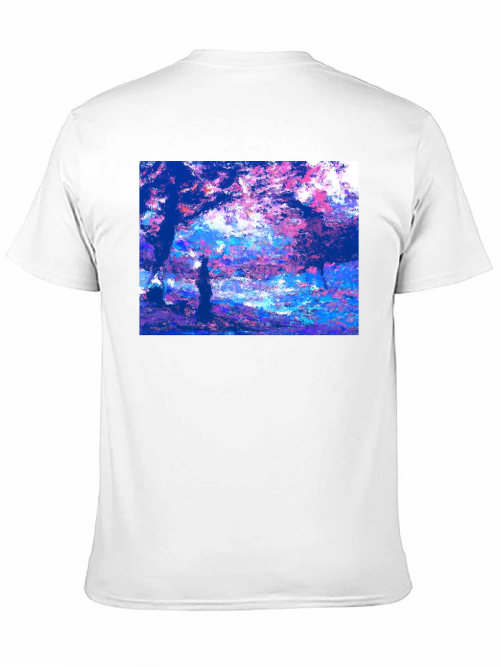 Impressionist Trees Black T-Shirt