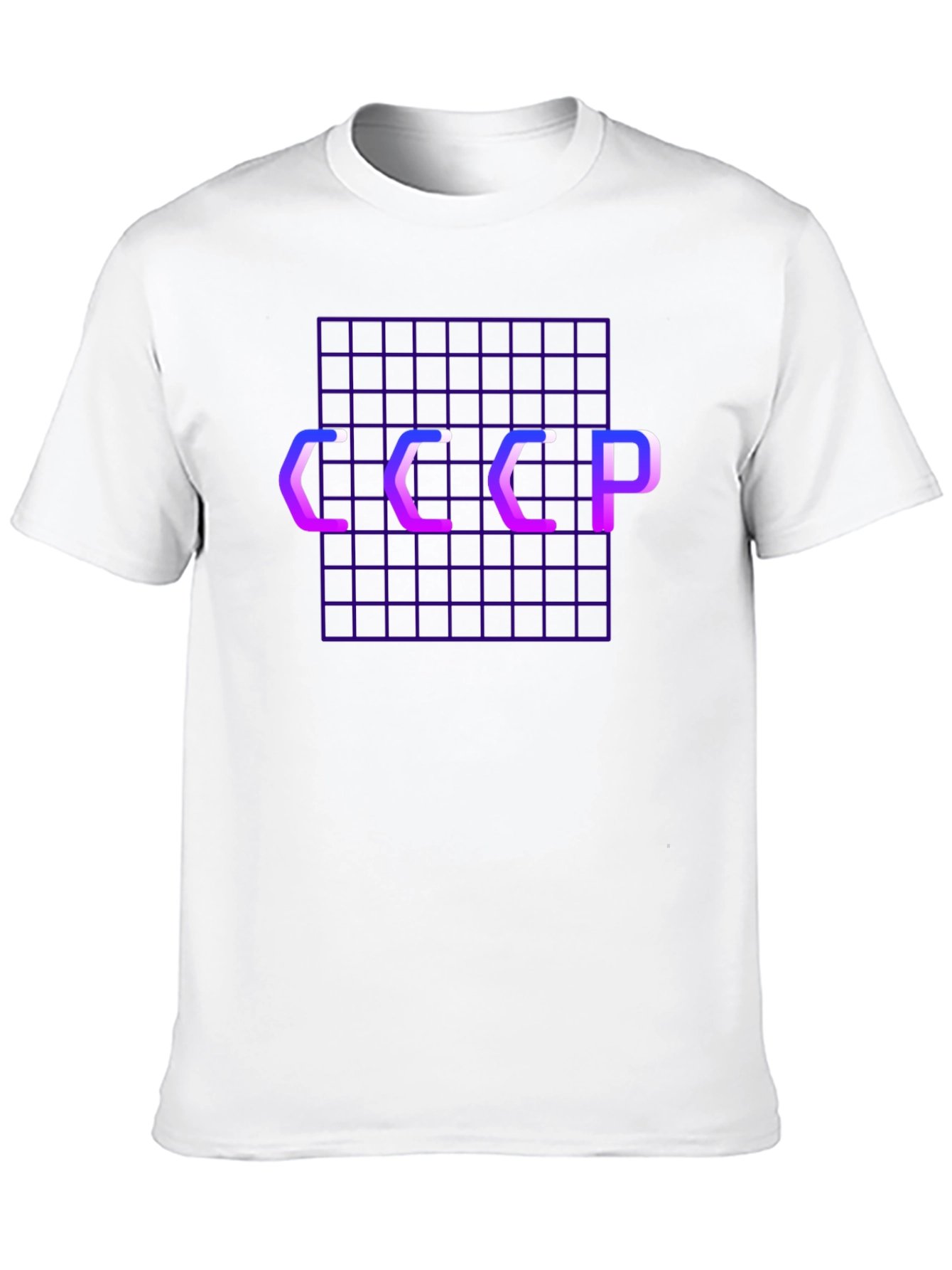 Retro USSR Grid T-Shirt - Vaporwave Style