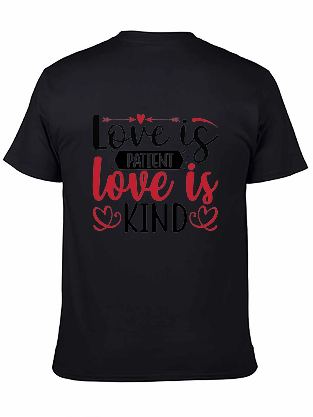 Love Is Patient Love Is Kind Black Graphic Tee