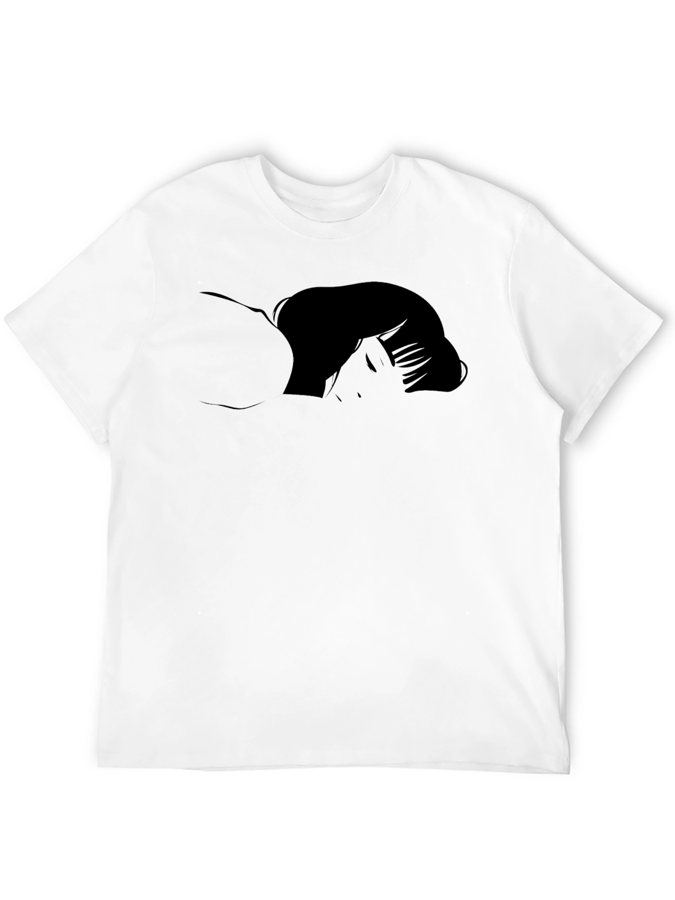 Black Anime Silhouette Graphic T-Shirt