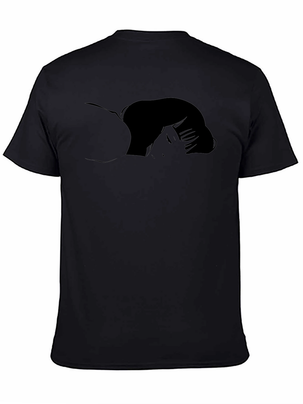 Black Anime Silhouette Graphic T-Shirt