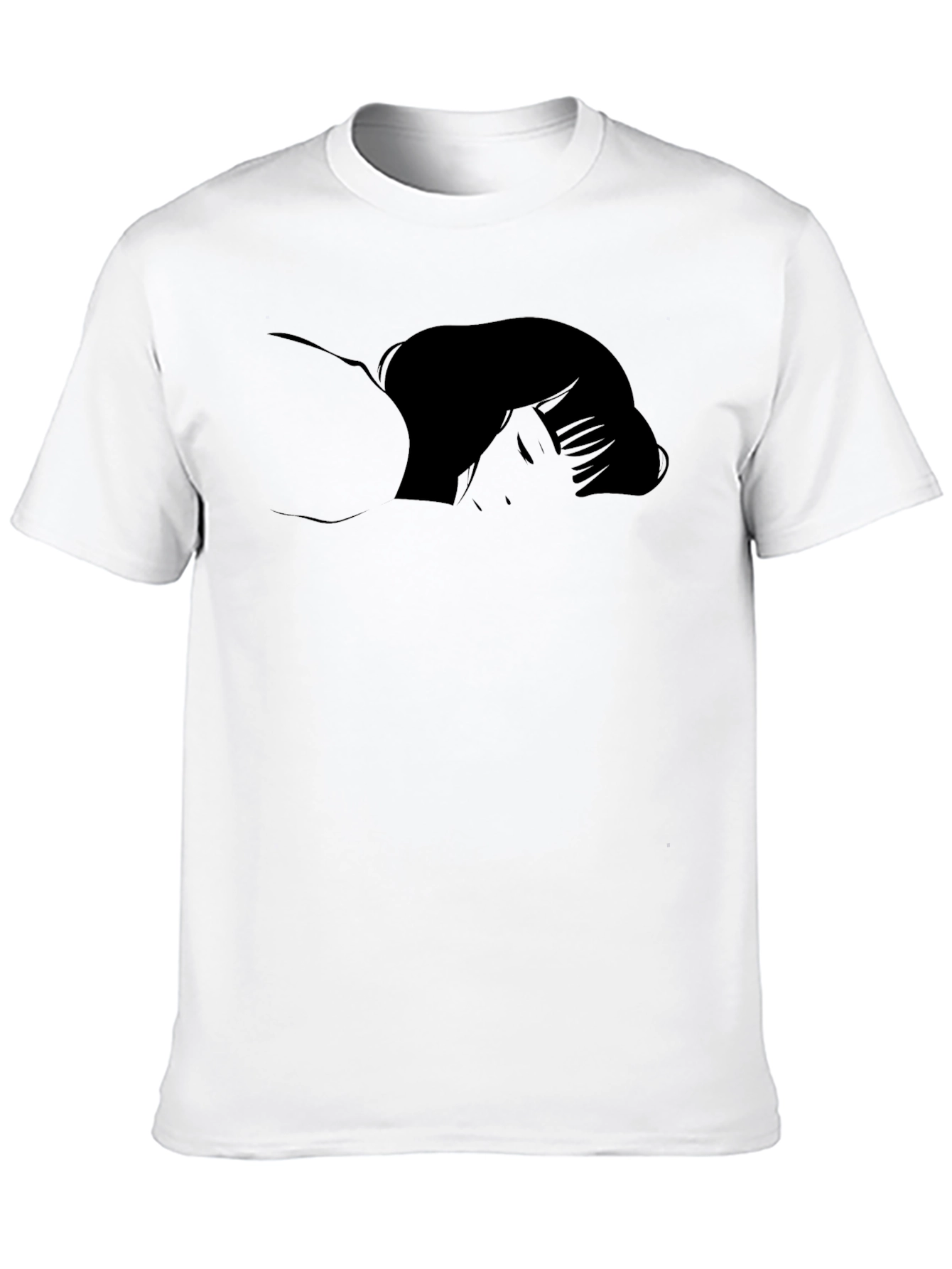 Black Anime Silhouette Graphic T-Shirt