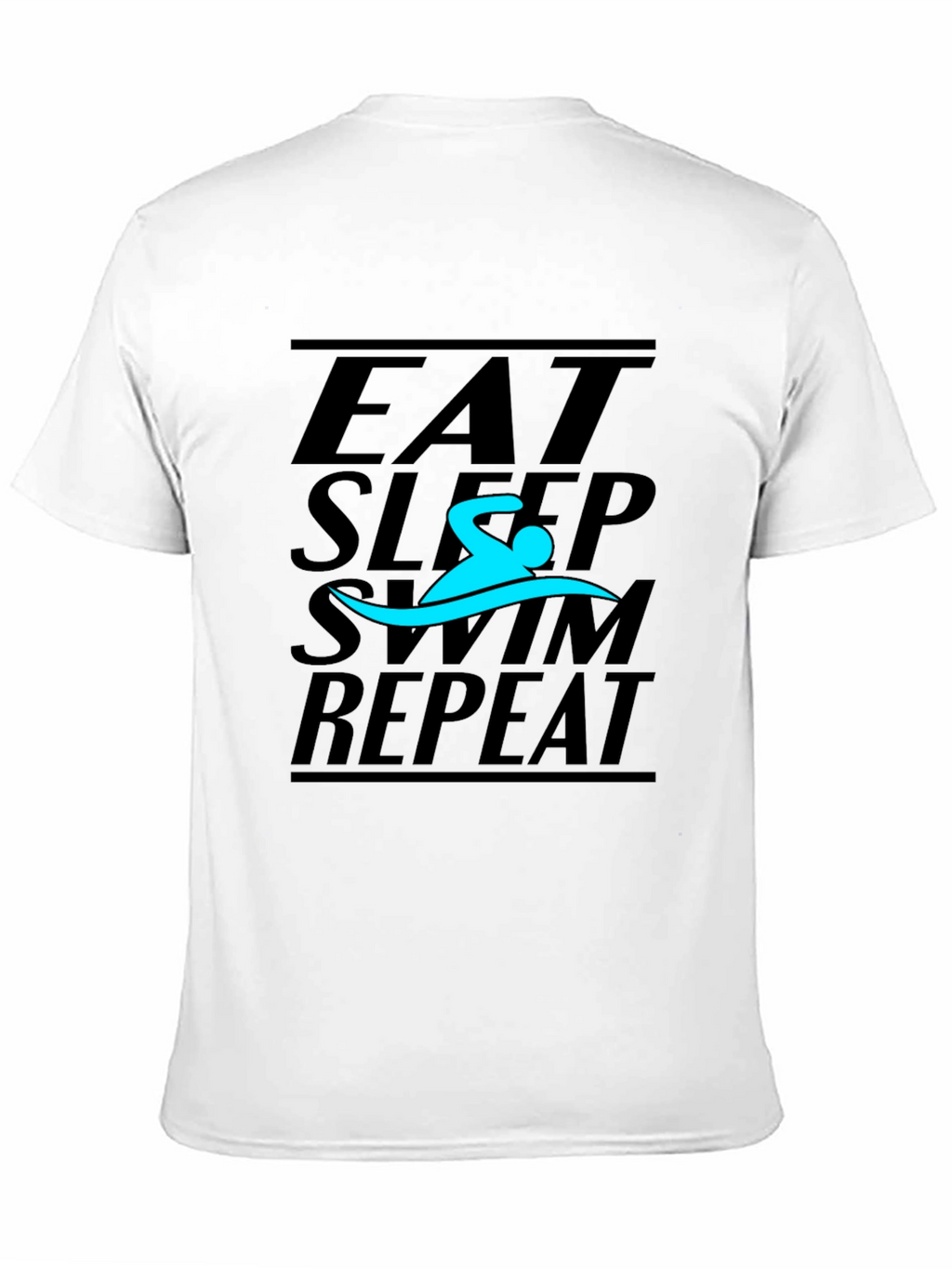Eat Sleep Swim Repeat T-Shirt - Black Graphic Tee