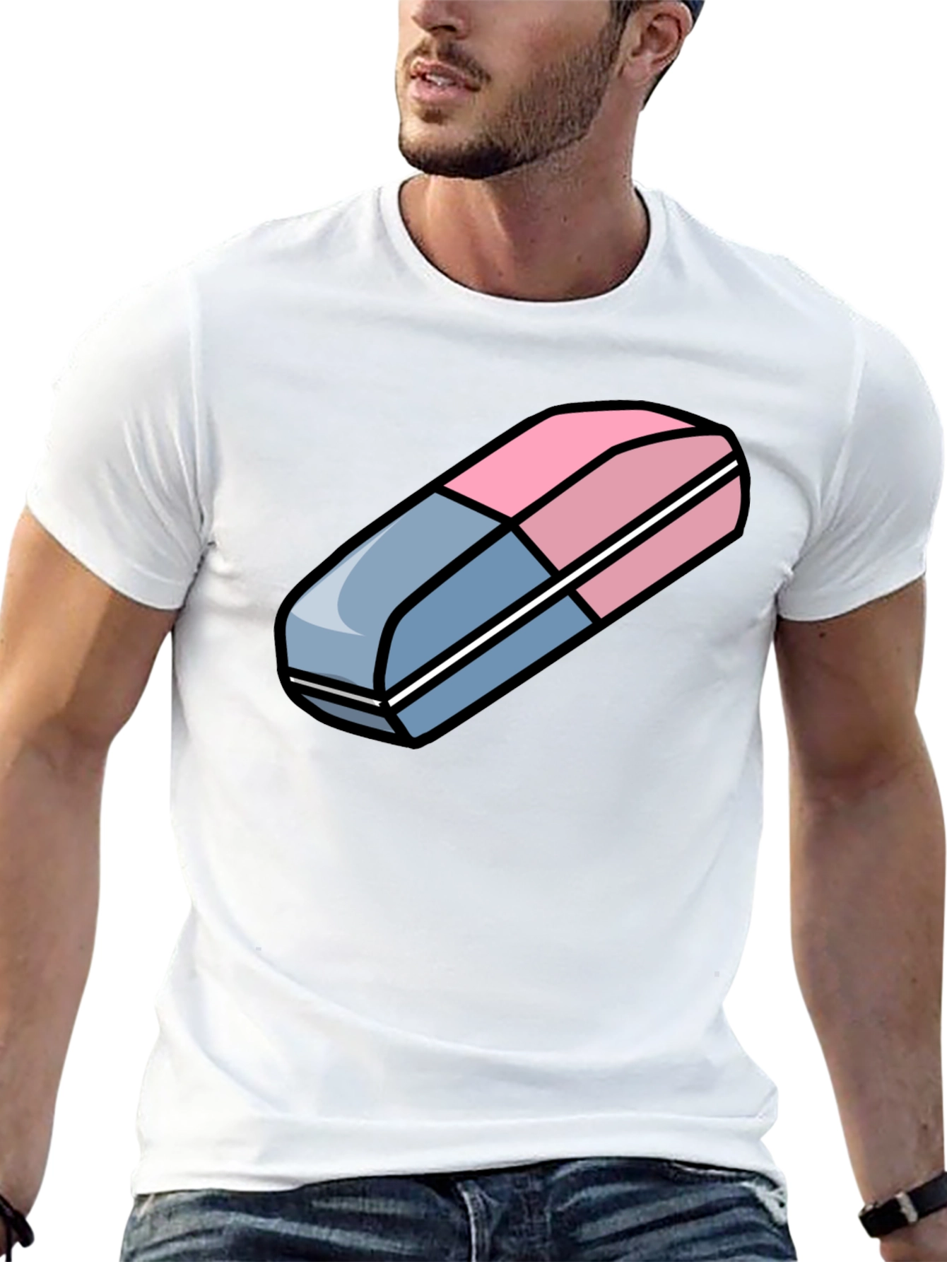 Eraser Graphic Tee - Fun Trendy Design!