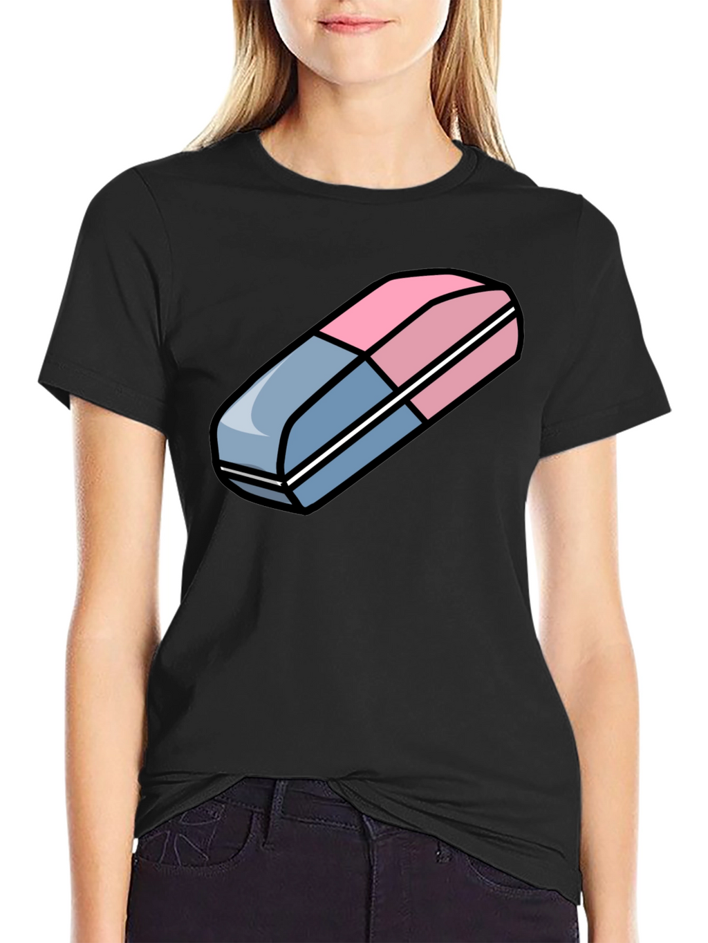 Eraser Graphic Tee - Fun Trendy Design!