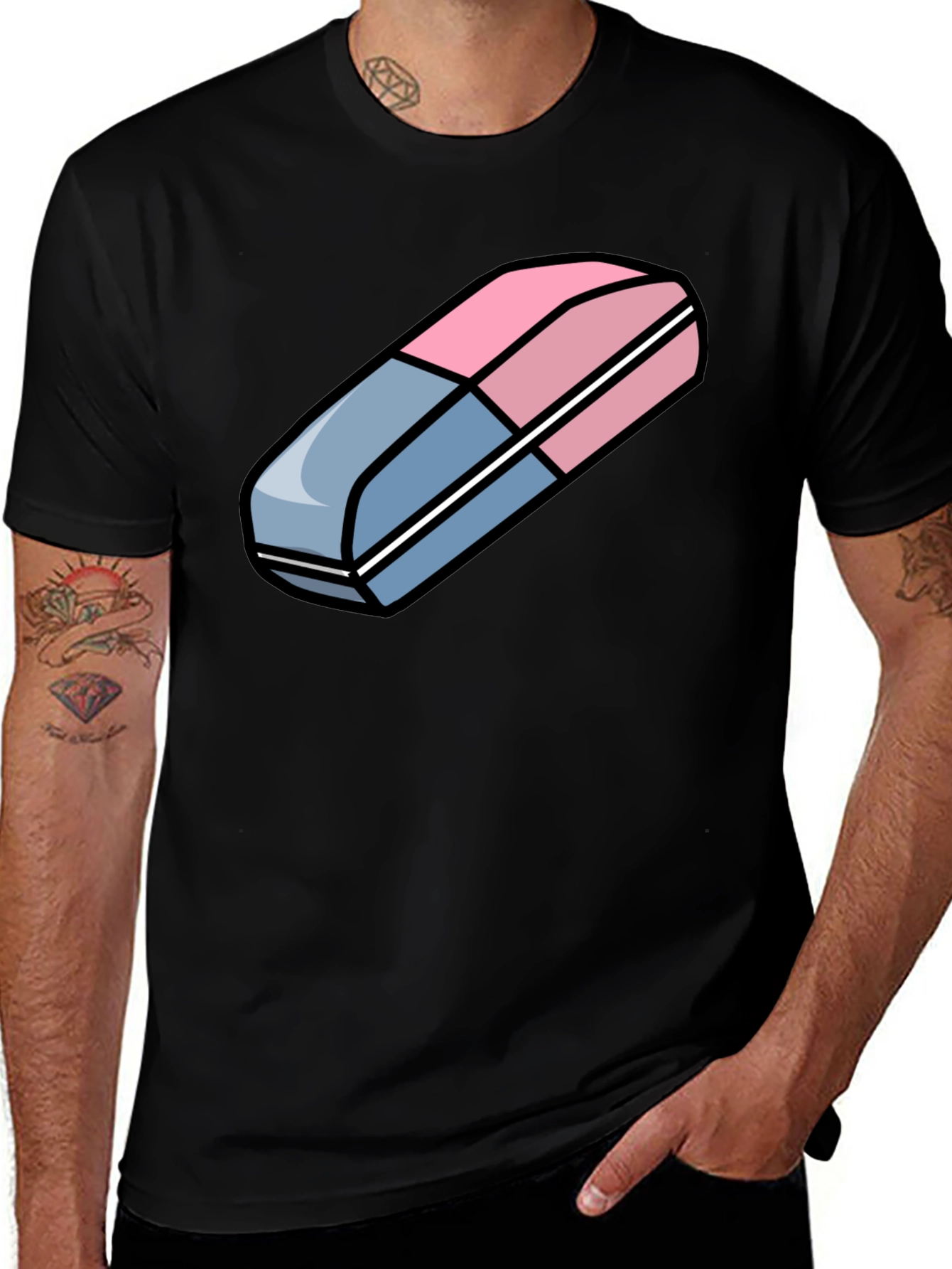 Eraser Graphic Tee - Fun Trendy Design!