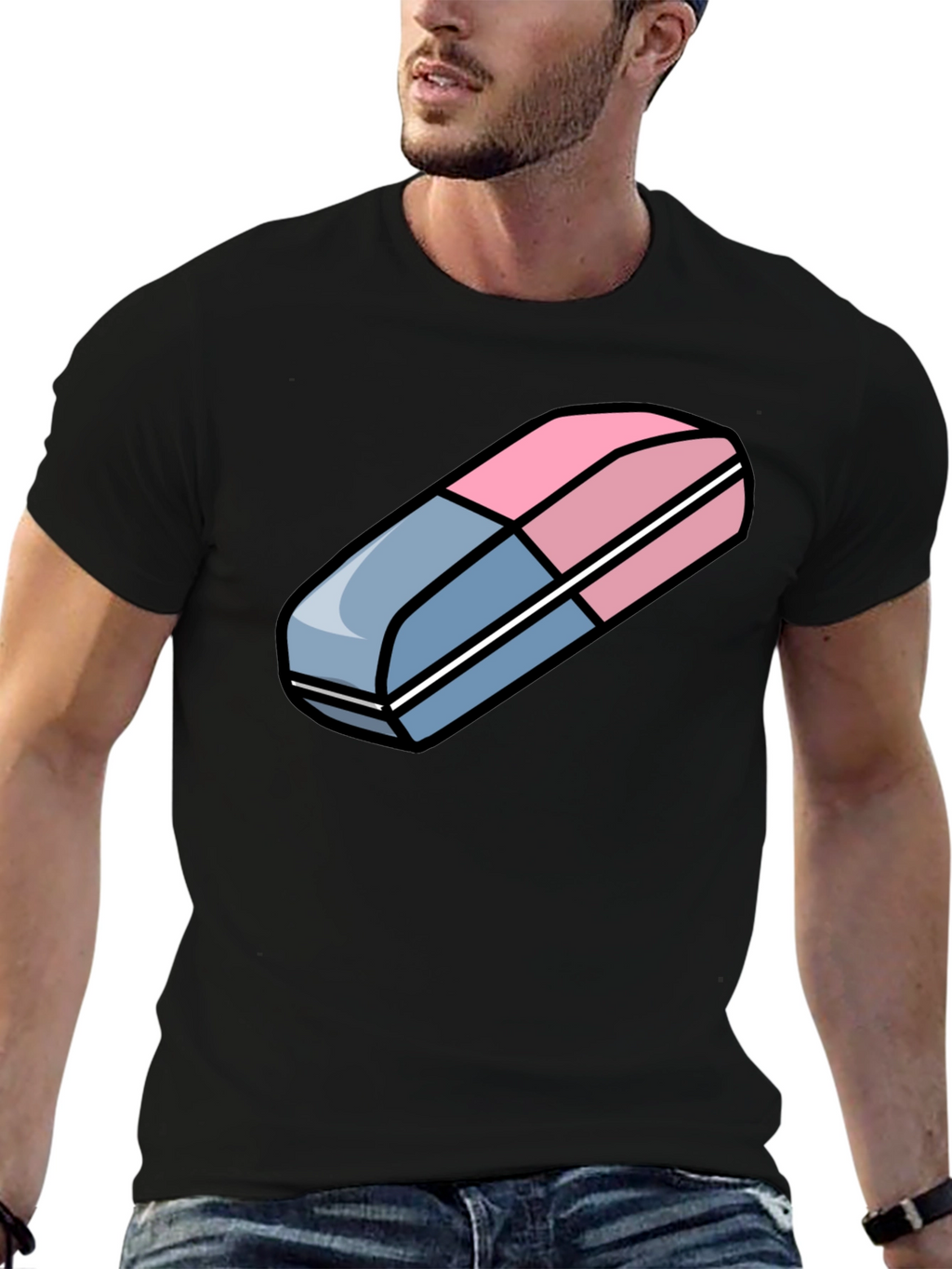 Eraser Graphic Tee - Fun Trendy Design!