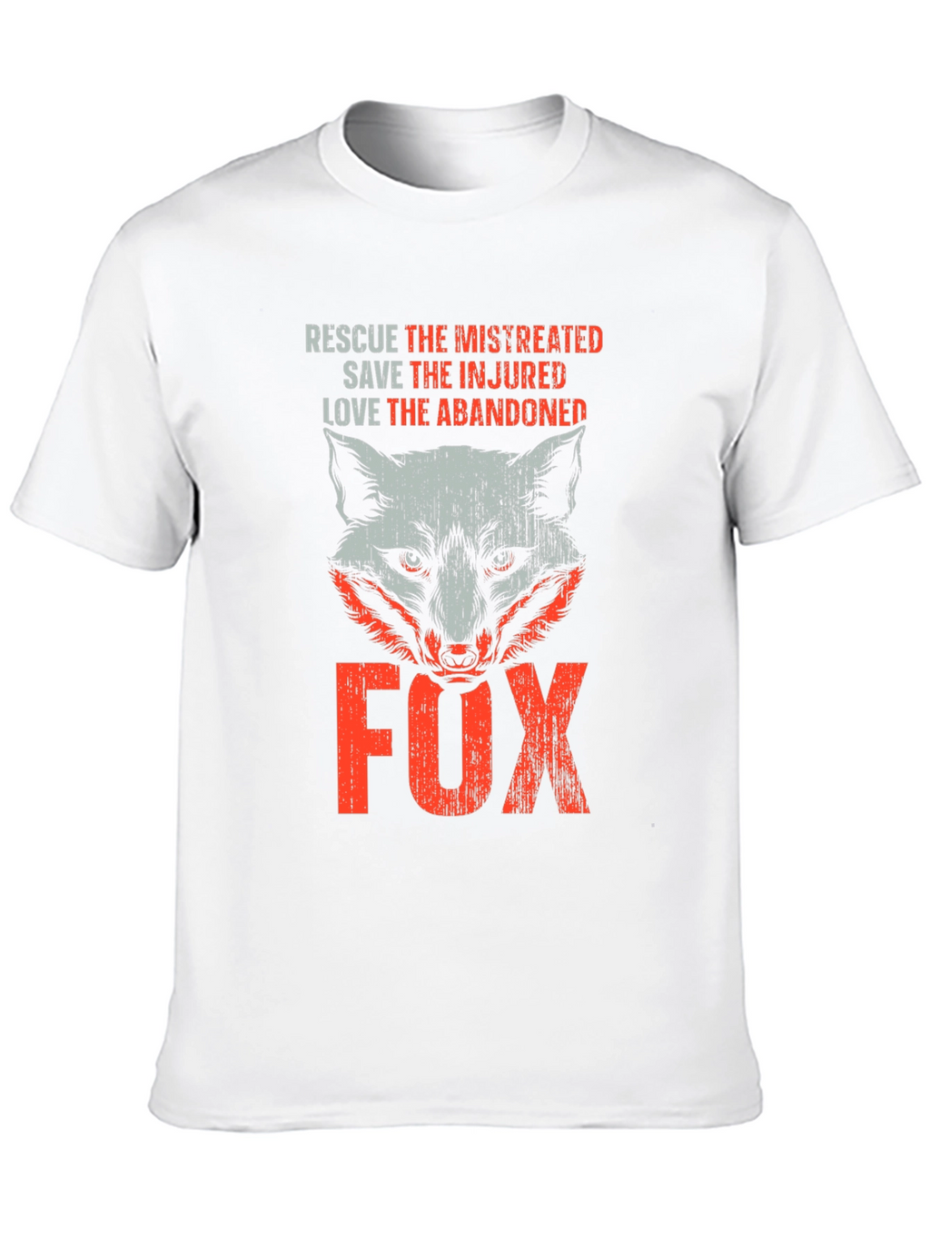 Rescue Fox Graphic T-Shirt - Animal Lover Tee