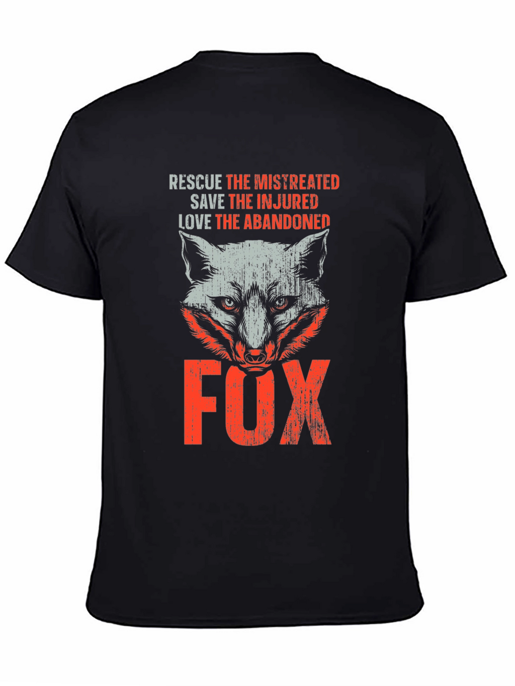 Rescue Fox Graphic T-Shirt - Animal Lover Tee