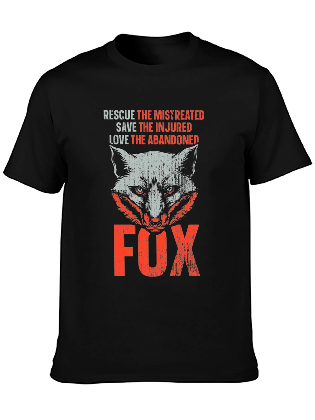 Rescue Fox Graphic T-Shirt - Animal Lover Tee
