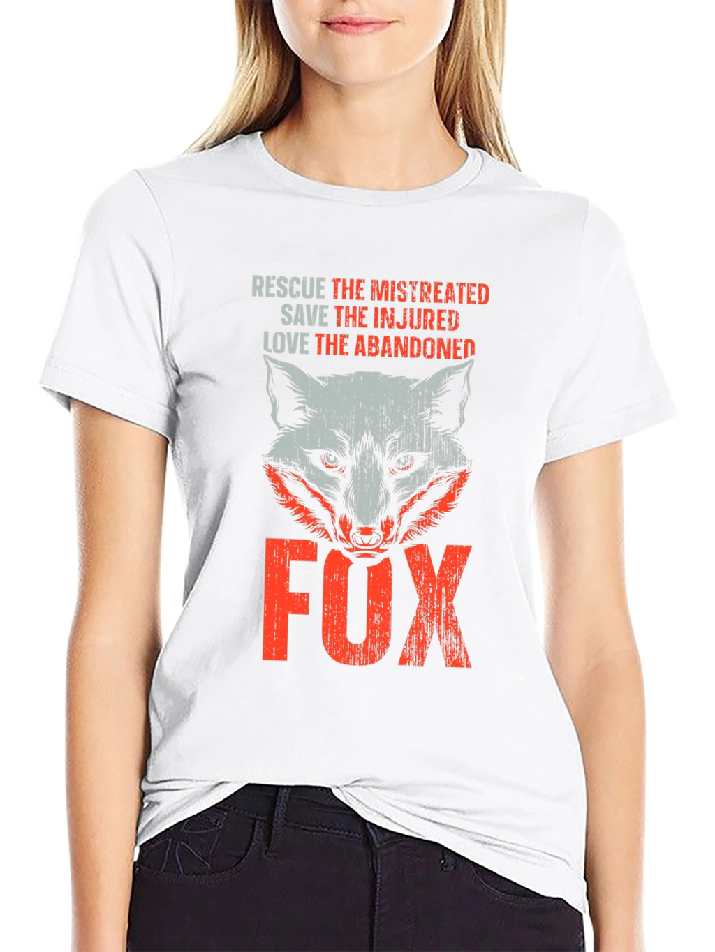 Rescue Fox Graphic T-Shirt - Animal Lover Tee